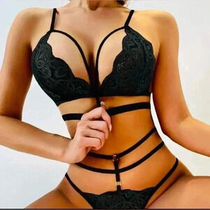 ❤️❤️❤️ Black Sexy Lingerie Lace  Set ❤️❤️❤️